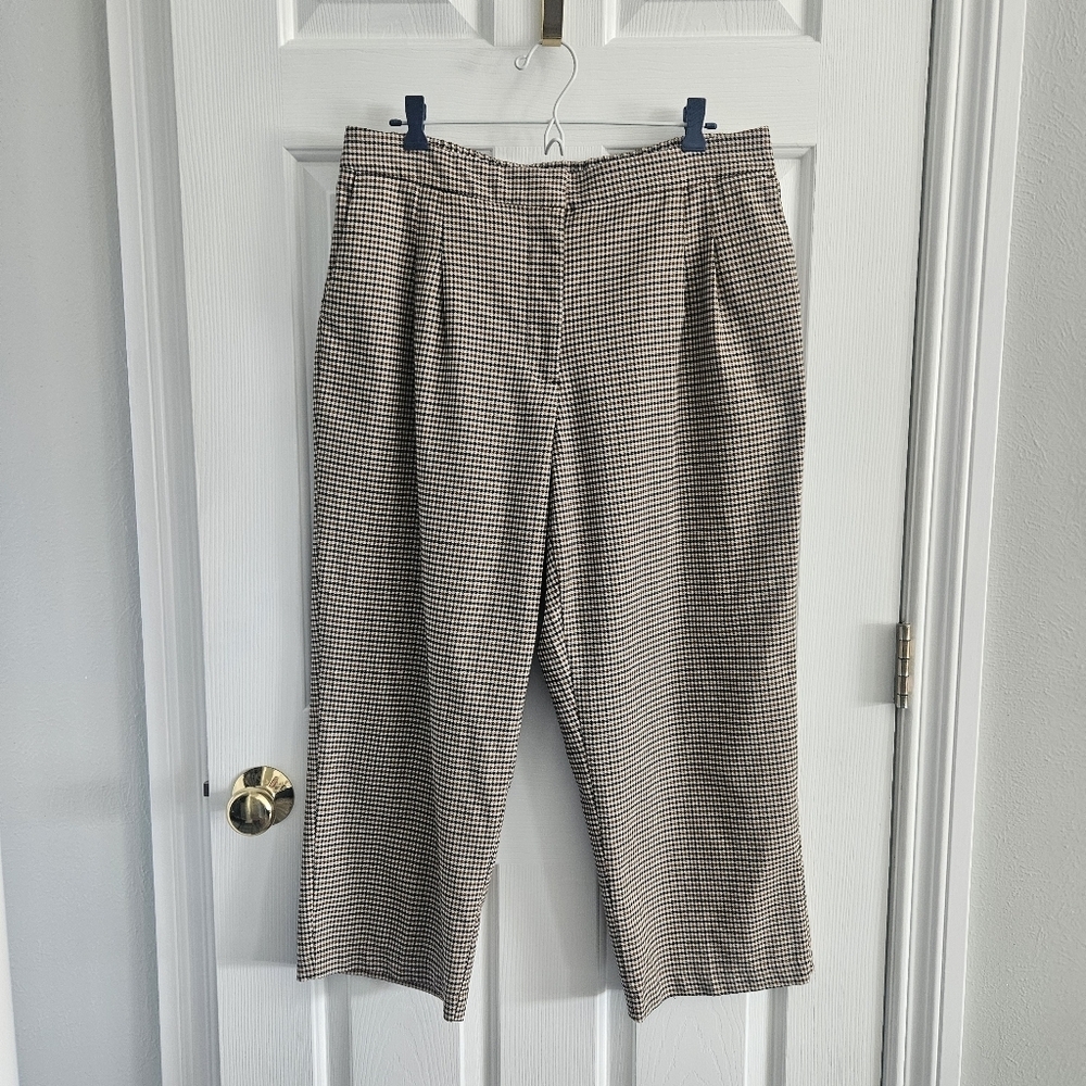 NWOT Rachel Zoe Houndstooth Straight Leg Trousers